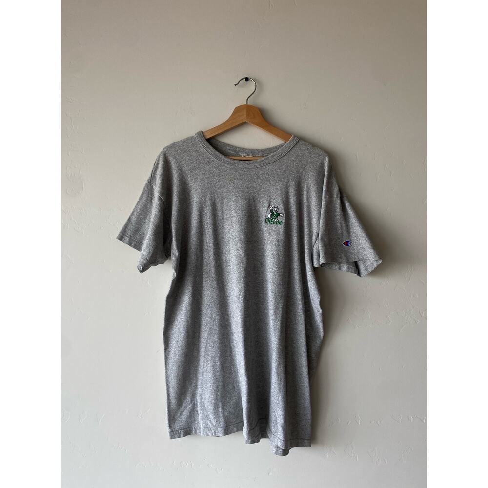 1980s Vintage Champion University of Oregon Ducks Grey T-Shirt